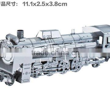 Full Metal Stainless Steel DIY glue-free stereoscopic 3D assembly model steam locomotive locomotive puzzle