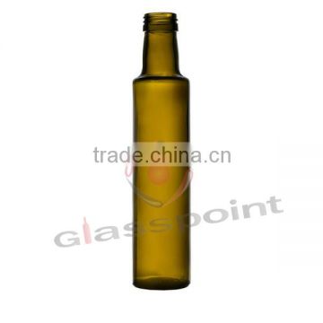 250ml dark green olive oil glass bottle