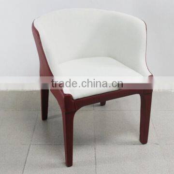 White Leather Dining Chair for Luxury Resterant