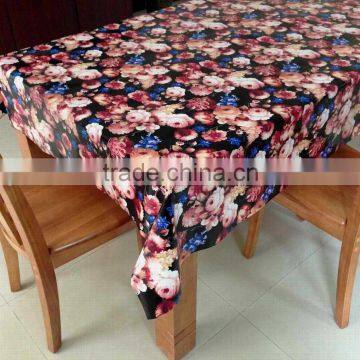 pvc printed table linen/silk jacquard table cloth / pvc laminated tablecover/metallic tablecloth