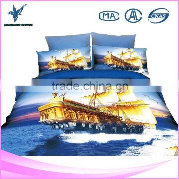 Low Price Feather Printed Bedsheet 3D Bedding Set