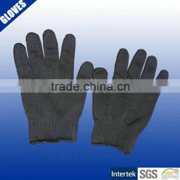 Acrylic knit gloves with conductive yarn working gloves