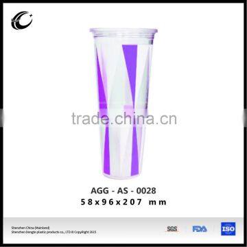 hot sale change color hight quality 20oz 650 ml double wall mugs with straw