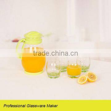 5pcs different colored lids for glass drinkware