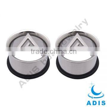 triangle laser ear expander plugs with rubber rings piercing products