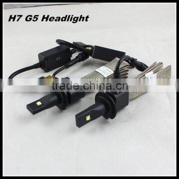 H7 led headlight G5 fanless led headlight 40w 5000lm c ree h7 led bulb single beam car h7 led headlight bulbs