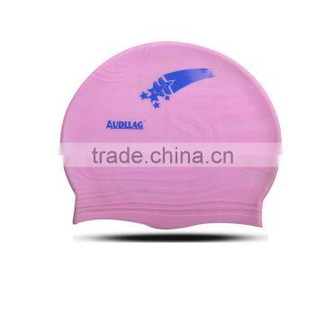 Unique differ color durable head shape swim cap