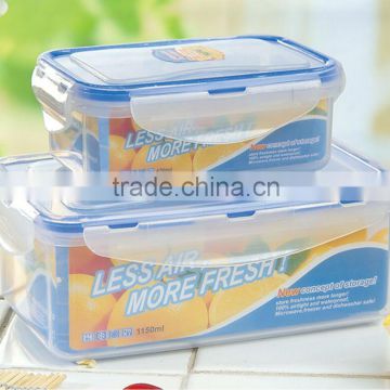 2pcs rectangular waterproof food storage container set with FDA