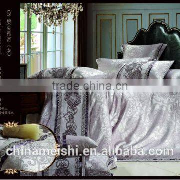 Luxury style jacquard raron silk bedding set for home or gift