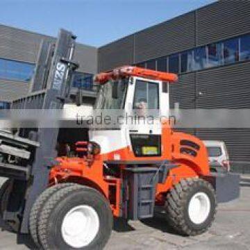 China forklift 5.5 ton SZM C5500 terrain forklift with Euro3 engine hydraulic joystick high quality low price