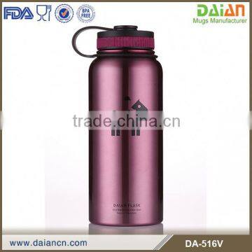 Customized double wall stainless steel travel water bottle