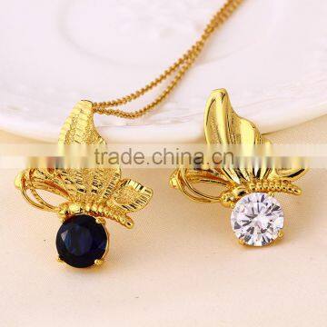 24k gold flying butterfly pendant, elegant jewelry pendant