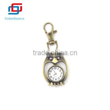 Owl Shape Copper Small Pocket Watch