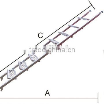 HDG 8 steps steel movable step mesh ladders