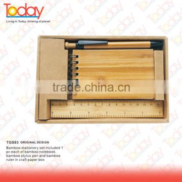 ECOZONE sell to 50 countries eco bamboo souvenir stationery set