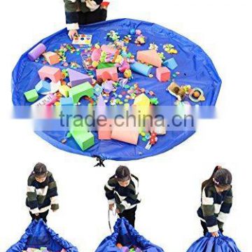 Large Blue 60 Inch Toy Storage Bag Play Mat Toys Organizer