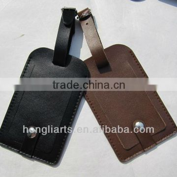 Genuine leather luggage tag