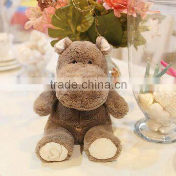 hot-selling new style cartoon animal model 40 60cm brown and red river horse plush toy doll