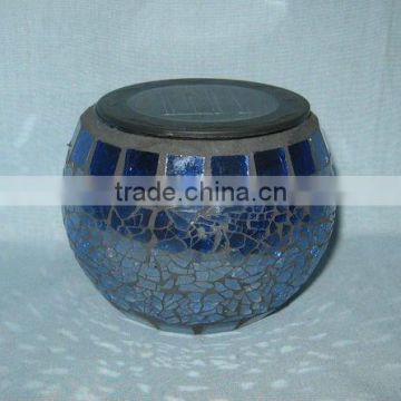 glass mosaic solar lampshade with lid