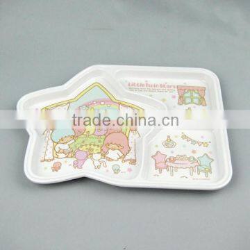 Melamine high quality plastic kids dinner plate