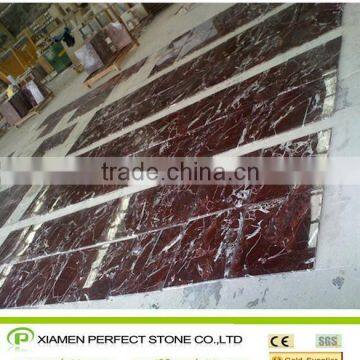 Turkey red marble Rossa Levanto marble tile for hotel flooring tile