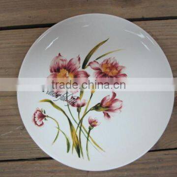 Flower Decal Ceramic Plate Serving Dish Factory