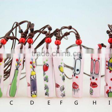 Fashion Handmade Ceramic Whistle Necklace For Sale