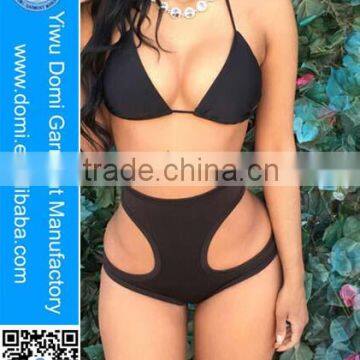New Design Hollow Out Swim Wear Sexy High Waist Bikini