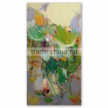 ROYI ART Canvas Lotus Flower Oil Painting popular sell