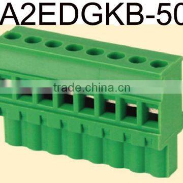 Factory price Connector Green 5.08 5.00 mm wire connecting wp push socket terminal block