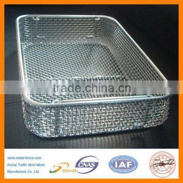 High quality anti-corrosion stainless steel wire mesh kitchen cooking basket (Factory)