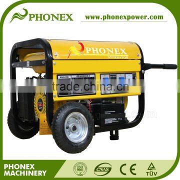China PHONEX Generator Genset 6.5kVA 6.5kW Gasoline Generator Petrol Generator 15hp