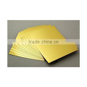 Padded gold cardboard,half fold cardboard paper,metalized PET film