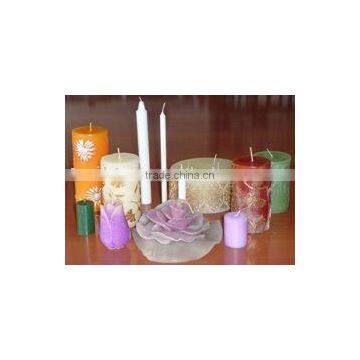 Decorative Colored Pillar candles