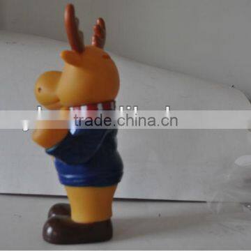 reindeer PVC action figure money box,plastic money box