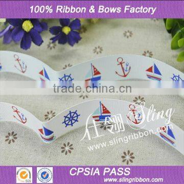 Wholesale Anchor Printed Ribbon For Bows Material