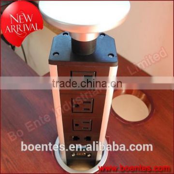 Customized Office Worktop Pull Up US Power Outlet/Home Kitchen Pop Up Socket with VGA/USB Plug