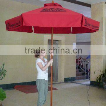 wooden garden umbrella