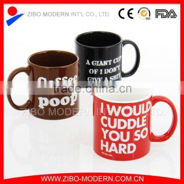 hot sale giant color ceramic coffee cup for coffee