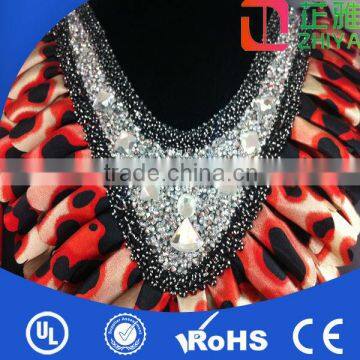 women jewelry beaded hotfix rhinestone necklace