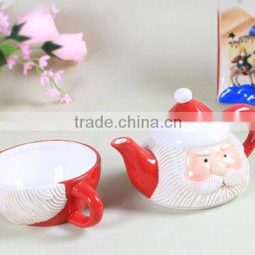 Creative Customized Christmas Santa Ceramics Tea Set and Milk Pot Set photo-3