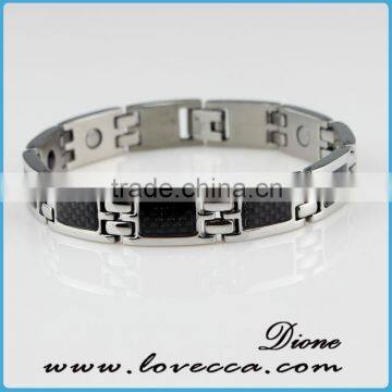 Stainless steel/tungsten/silicone/ titanium magnetic bracelet health care