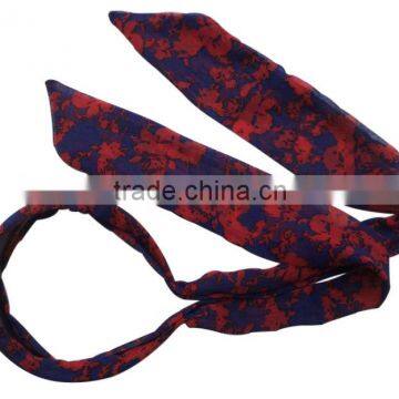 fashion abstract floral chiffon covered headband