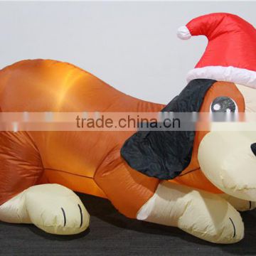 Hot christmas inflatable husky dog decoration