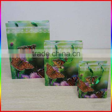 butterfly design paper gift packing bag