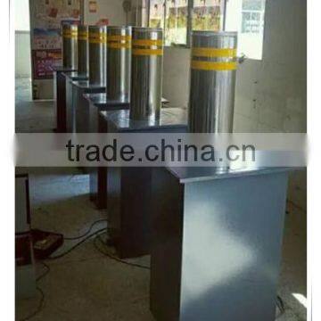 900mm height security hydraulic bollard barrier with reflective tape shipping mall and parks