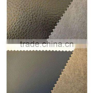 pu leather for sofa with flocked backing