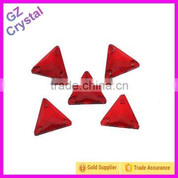 Triangle shape crystal sew on wedding dress stone beads