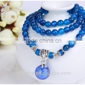 Wholesale handmade bracelet jewelry gemstone beaded stretch essential oil perfume pendant bracelet