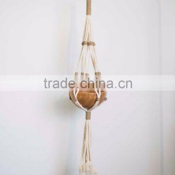 BOHO DECOR NATURAL ROPE HANDMADE MACRAME PLANT HANGER